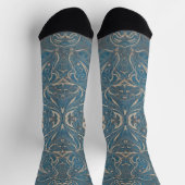 Gothic-Pattern blaue Socken (Oben)