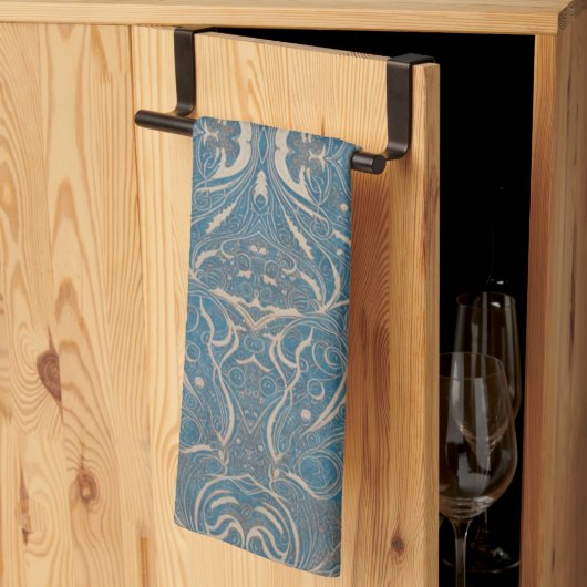Gothic Pattern Blue Kitchtuch Geschirrtuch (Drittel gefaltet)