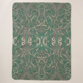 Gothic Pattern Green Sherpa Blanket Sherpadecke (Vorderseite)