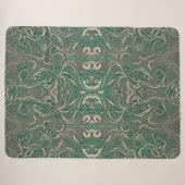 Gothic Pattern Green Sherpa Blanket Sherpadecke (Vorderseite (Horizontal))