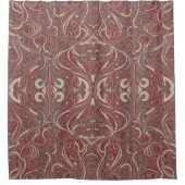 Gothic Pattern Red Duwer Vorhang (Vorderseite)
