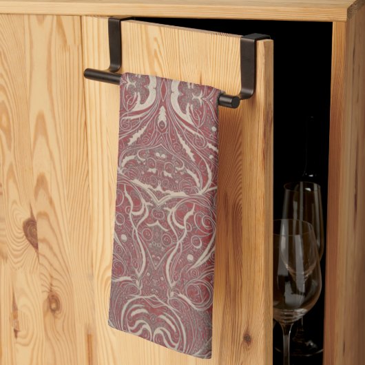Gothic Pattern Red Kitchen Handtuch (Drittel gefaltet)