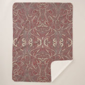 Gothic Pattern Red Sherpa Blanket Sherpadecke (Vorderseite)