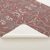 Gothic Pattern Red Sherpa Blanket Sherpadecke (3/4)