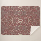 Gothic Pattern Red Sherpa Blanket Sherpadecke (Vorderseite (Horizontal))