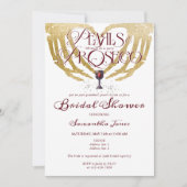 Gothic Pearls & Prosecco 'Bis zum Tod Brautparty Einladung (Vorderseite)