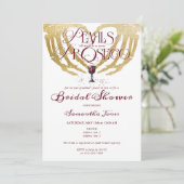 Gothic Pearls & Prosecco 'Bis zum Tod Brautparty Einladung (Stehend Vorderseite)