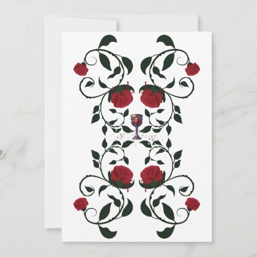 Gothic Pearls & Prosecco 'Bis zum Tod Brautparty Einladung (Rückseite)