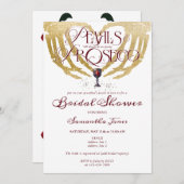 Gothic Pearls & Prosecco 'Bis zum Tod Brautparty Einladung (Vorne/Hinten)