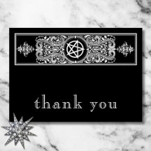 Gothic Pentagram Star Schwarz-weiß Wedding
