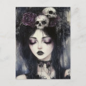 Gothic Persephone Queen of the Underworld Postkarte (Vorderseite)