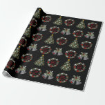 Gothic Personalisiert Christmas Skulls Trees Wreat Geschenkpapier<br><div class="desc">Gotische Personalisierte Text Weihnachtsbäume und Kränze mit Skulls Wrapping Paper. Personalisieren Sie dieses Packpapier mit Ihrer eigenen Nachricht.</div>