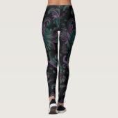 Gothic Petrol Paisley Leggings (Rückseite)