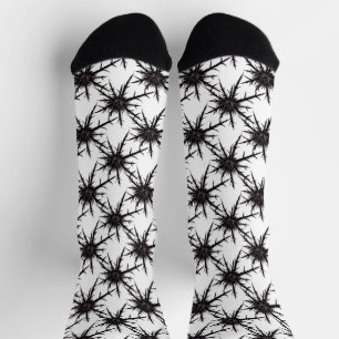 Gothic Pflanze Schwarz und Weiß, trocken Socken