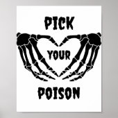 Gothic Pick dein Poison Halloween Baby Duschzeiche Poster (Vorne)