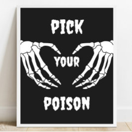 Gothic Pick dein Poison Halloween Baby Duschzeiche Poster