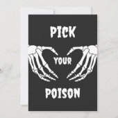Gothic Pick Your Poison Halloween Baby Showcard Einladung (Vorderseite)