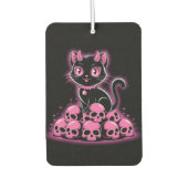 Gothic Pink Devil Cat Autolufterfrischer (Vorderseite)