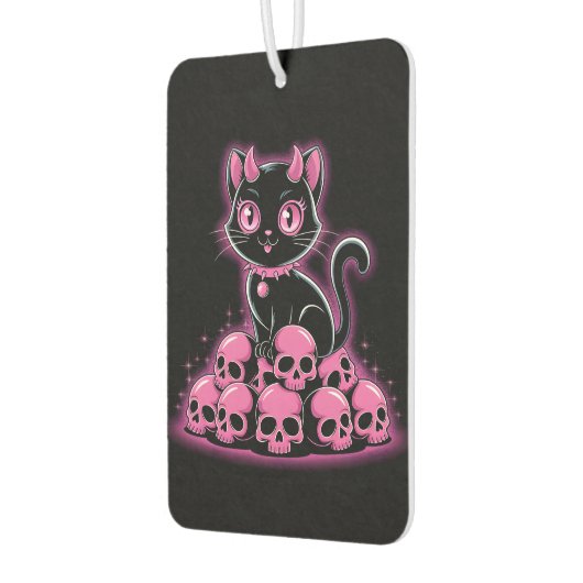 Gothic Pink Devil Cat Autolufterfrischer (Links)