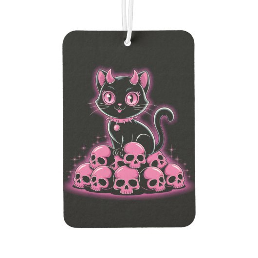 Gothic Pink Devil Cat Autolufterfrischer (Rückseite)