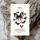 Gothic Pink Halloween Baby Shower Books for Baby Begleitkarte