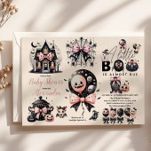 Gothic Pink Halloween Kinderdusche Einladung
