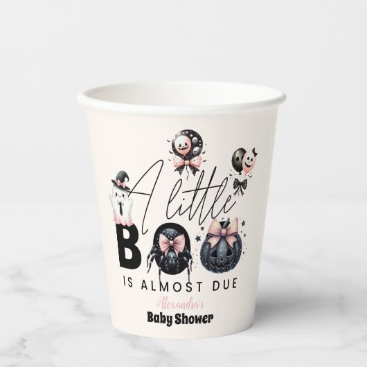 Gothic Pink Halloween Kinderdusche Pappbecher (Vorderseite)