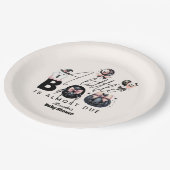 Gothic Pink Halloween Kinderdusche Pappteller (Schrägansicht)