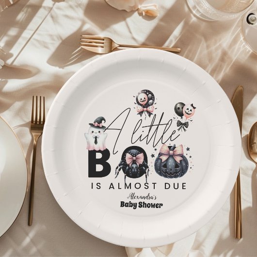 Gothic Pink Halloween Kinderdusche Pappteller