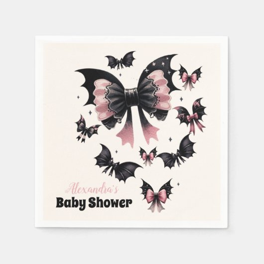 Gothic Pink Halloween Kinderdusche Serviette (Vorderseite)
