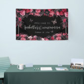Gothic Pink Red & Black Moody Quinceañera Banner (Messeveranstaltung)