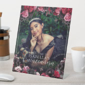 Gothic Pink Red & Black Quinceañera Willkommen Sockelschild (In Situ)