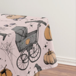 Gothic Pink Viktorianisch Baby Carriage Halloween Tischdecke