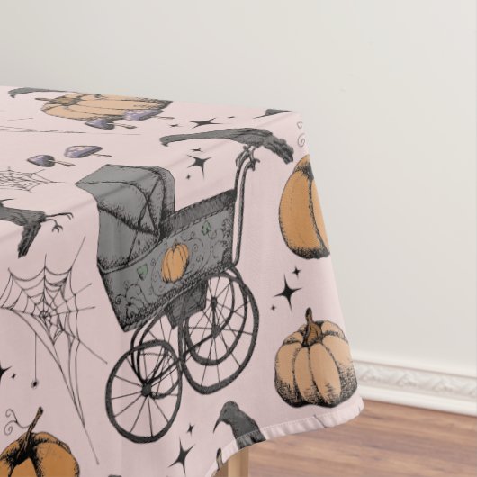 Gothic Pink Viktorianisch Baby Carriage Halloween Tischdecke (Beispiel)