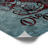 Gothic Pirate Skull Frau Live Fast Die Hübsch Poster (Ecke)