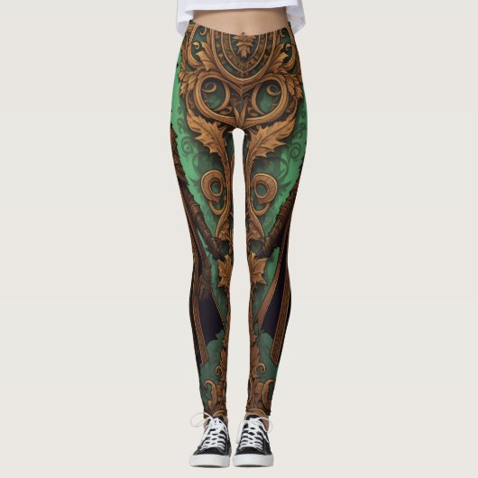 Gothic Plague Doctor SCP-049 Halloween Steampunk Leggings (Vorderseite)