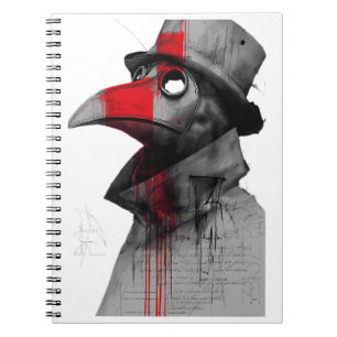 Gothic Plague Doctor Trash Polka Notizbuch Notizblock