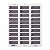 Gothic Plum Blumen Hochzeits-Adressetiketten (Vorne)