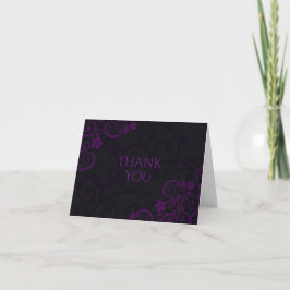 Gothic Plum Lila Dankeschön Karten