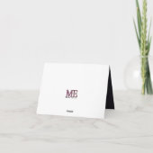 Gothic Plum Lila Dankeschön Karten (Rückseite)