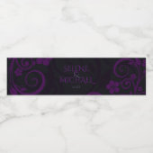 Gothic Plum, Verziert Wasserflaschenetikett (Einzelnes Label)