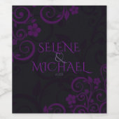 Gothic Plum, Verziert Weinetikett (Einzelnes Label)