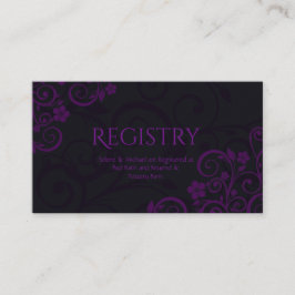 Gothic Plum Wedding Registry Card Begleitkarte