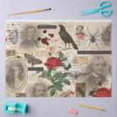 Gothic Poe Halloween Death & Ephemera Tissue Seidenpapier (Basteln)