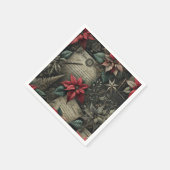 Gothic Poinsettias Vintag Stationery Decoupage Serviette (Ecke)