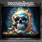 Gothic Pop Skull - Decoupage - Seidenpapier