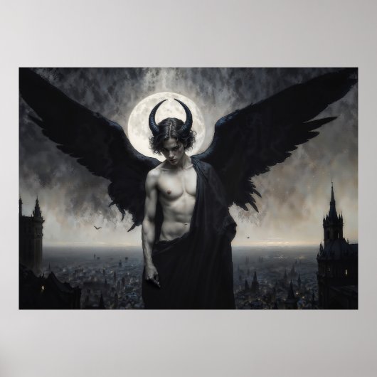 Gothic Portrait of Lord Lucifer Poster (Vorne)