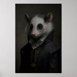Gothic Possum Vintage Poster, Kunstposter Druck Poster