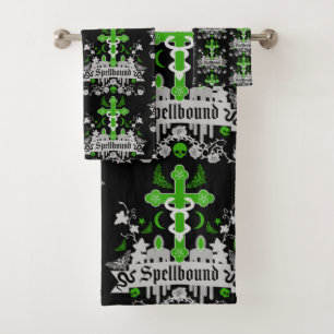 Gothic Post Punk Fashion Zubehör Badhandtuch Set
