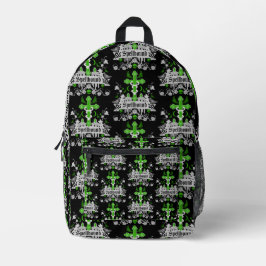 Gothic Post Punk Fashion Zubehör Bedruckter Rucksack